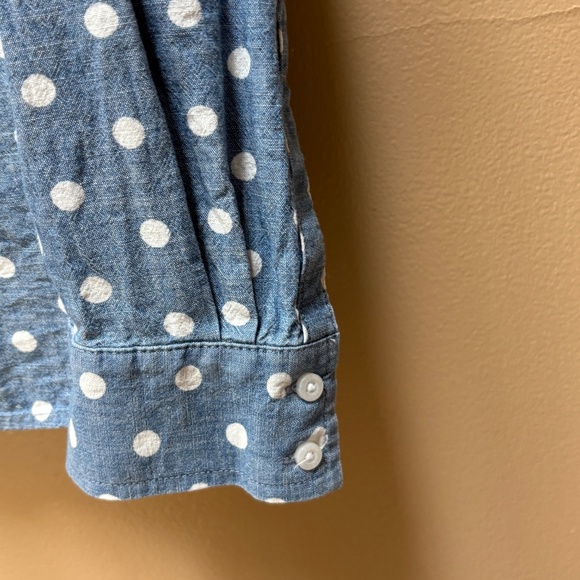 Tommy Hilfiger Classic Long Sleeve Button Down Utility Shirt Chambray Size L - Picture 7 of 13